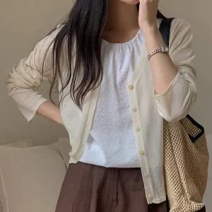[코코블랑] 리프 브이넥 가디건