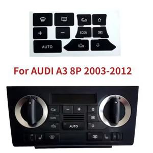 아우디 A3 8P 2003-2012 대시보드 에어컨 버튼 수리 스티커, 공조 스위치 데칼 자동차 내부