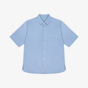 [롯데백화점]지이크 면 오버핏 셔츠 스카이 블루 (PIBAD5104000)