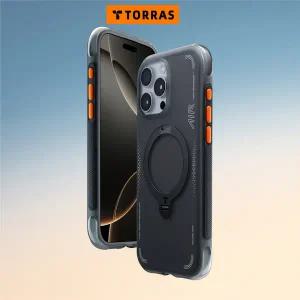 에어서스펜션 쇼바 iPhone 16 Pro Max/Pro용 TORRAS Q3Air 케이스 군용 보호 카메라 버튼 커버 낙하 방지