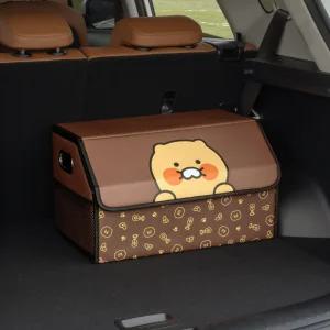 카카오프렌즈 춘식이 대형 클리어 차량용 트렁크 보관함 트렁크 정리함 대용량 접이식 보관함