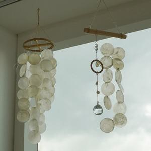 감성 자개모빌 만들기 DIY [라탄 조개 천장 모빌 재료 인테리어 소품 만들기제작 키트]