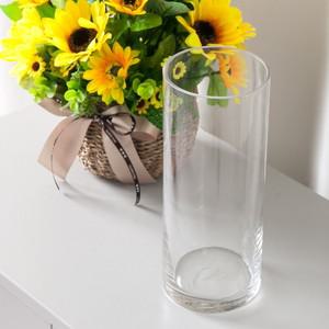[3+1] 유리원통화병 10x25cm 조화 화분 인테리어 꽃병 꽃꽂이
