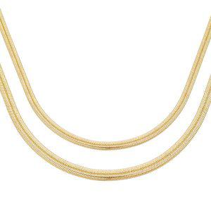 [새미쥬얼리]14k 신형 더블뱀줄 목걸이 2mm