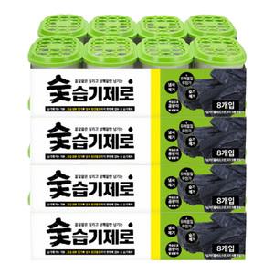 피죤 숯 습기제로(300g X 8개입) X 4개(1박스)