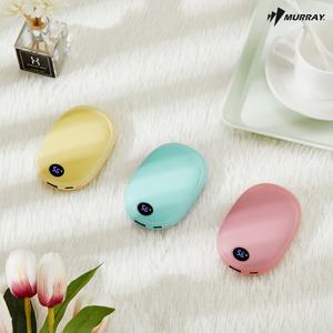 겨울철 필수템 보들보들 머레이 파스텔 동그리 손난로 보조배터리 10,000mAh KC전기안전인증 대용량 보조배터리 LED충전잔량표시 