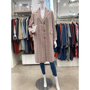 [안지크] 세이브존07 여성 체크 롱 코트  AF1JC1110 (S9656306)