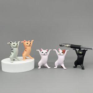 춤추는 소품 피규어거치대 고양이 보관 관짝고양이 세트 고양이 이어폰거치대 펜홀더 인형거치대 에어팟거
