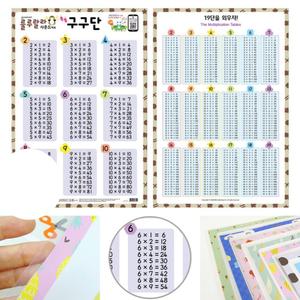 구구단 벽보 사운드 곱셈 포스터 노래 소리 19단 외우기 공부