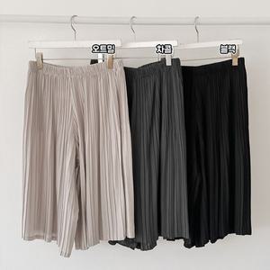 [샵앤] 플리츠 여성 여름 이중주름 산책 나들이 데일리 7부 치마바지 BLE-WPT-3501