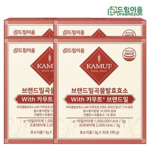 드림이음 카무트 효소 브랜드밀 곡류 발효효소 3g x 120포 4개월분