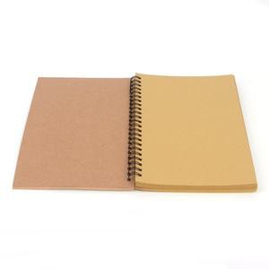 줄없는 갈색종이노트 무지 스프링 캘리그라피 연습공책