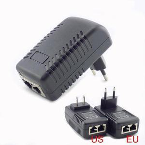 카메라 캠코더용품 전원 공급 인젝터 48V 0.5A 24W IP 와이파이 POE 벽 플러그 충전기 미국 EU