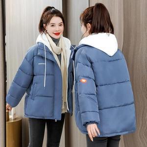 여성 재킷 핫 플러스 사이즈 핑크 화이트 짧은 겨울 가을 퍼퍼 파카