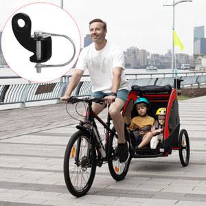 BikeTrailer-히치 자전거 스테인레스 스틸 12.2MM 히치 커플러, 자전거, 어린이 트레일러용 자전거 커플러 부착물