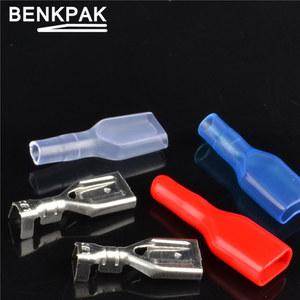 25 세트 6 3MM 압착 단자 스페이드 커넥터 케이스