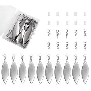 10pcs 테일 스피너 콜로라도 윌로우 블레이드 낚시 루어 부드러운 플라스틱용 블레이드 /센코