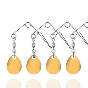 올러필러리 50PCS 낚시 스피너 블레이드 리그 낚시 스피너베이트 스무스 스푼 키트, 스피너 샤프트 베이스 낚시 미끼를 만드는 콜로라도 블레이드용 교체 액세서리