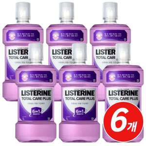 리스테린 잇몸 치석 토탈케어 플러스 구강청결제 1000ml x 6개 입냄세제거제 가글액 구취제거제 마우스워시