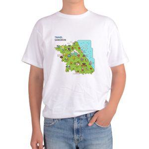 가족티 아동 남자면티 강원도여행 설악산 MAP GANGWONtoUR 반팔티