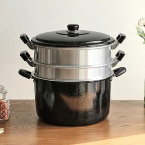 3단 찜기 곰솥 찜솥 30cm 찜냄비 스텐찜솥 스텐냄비 찜통 대용량