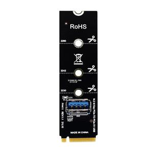 NGFF M.2-PCI-E X1 확장 어댑터 M.2 M-키-USB3.0 변환기 USB3.0 M2 PCIE 라이저 카드 지원 2280 2260 2242