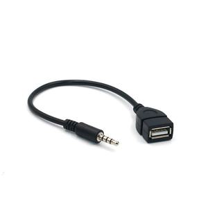 3.5mm 수-암 케이블 오디오 변환 와이어 차량 AUX 암 변환기 어댑터 잭-USB 2.0 1 개