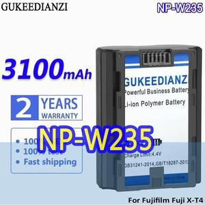 대용량 배터리 NP-W235 후지필름 후지 X-T4 XT4 GFX 100S VG-XT4 수직 그립 디지털 3100mAh