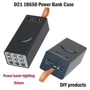 D21 21X18650 배터리 케이스 용접 보조베터리 PD 라이트 18650 충전 박스 분리형 휴대용 DIY 쉘