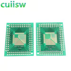10개 세트 QFP/FQFP/LQFP TQFP 32/TQFP44/TQFP64/TQFP80 TQFP100-DIP 0.5MM 0.8MM IC 어댑터 소켓/어댑터