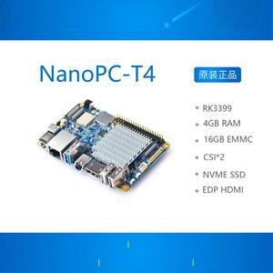 나노PC T4 오픈 소스 개발 보드 DDR3 RAM 4GB Gbps 이더넷 브라켓 안드로이드 8.1 우분투 AI 딥 러닝 RK339