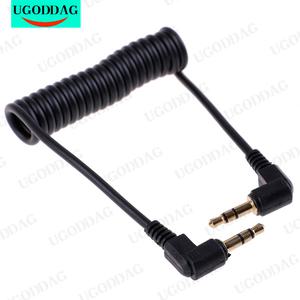 코일 오디오 케이블 잭 직각 90도 3.5mm Aux M/M 모바일 차량 라인 MP4 플레이어 AUX 코드 1개 세트