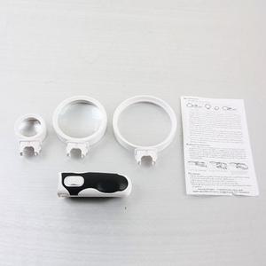 LED 돋보기 확대경 16배율 3렌즈 2.5X 5X 16X 독서 (WD5708B)