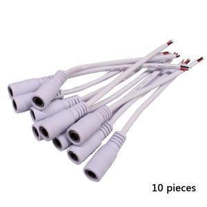 10Pcs 5.5x2.1mm DC 남성 전원 플러그 케이블 와이어 잭 어댑터 커넥터 CCTV 단일 색상 3528 5050 LED 테이
