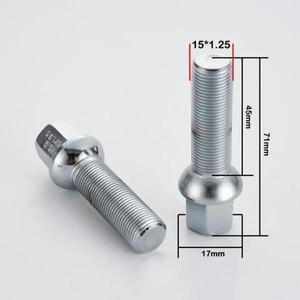 호환 메르세데스 벤츠 시리즈 모델용 엑스트라 롱 휠 러그 볼트 나사 세트 육각 17mm 길이 45mm 등급 10.9