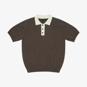 [롯데백화점]Fahrenheit 25SS 파렌하이트[FAHREN] 배색 에리 티에리 반팔 니트 2종(FKUCD8322)
