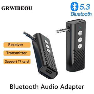 GRWIBEOU 3 in 1 무선 리시버 송신기 블루투스 지지대 TF 카드 3.5mm 헤드폰 자동차
