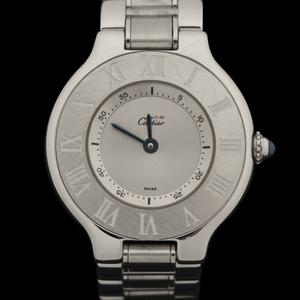 W10109T2 28MM 스틸 쿼츠 머스트 드 까르띠에 21세기 여성 시계