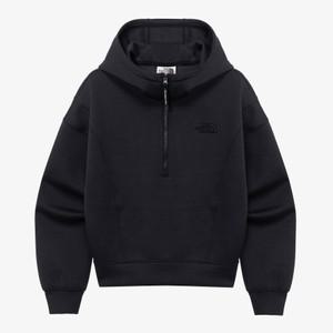 노스페이스 화이트라벨 여성 반집업 후드티셔츠 25SS 여성 스무브 후드 풀오버 NM5PR30J BLK