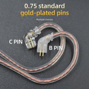 KZ ZS10 ZSN ZEX 프로 인이어 케이블  고순도 무산소 구리 트위스트 업그레이드 은도금 2 핀