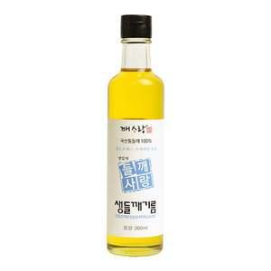 깨사랑 국산 냉압착 생들기름 들기름 300ml