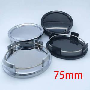 휠캡 4개대 75mm 차량용 차량 휠 허브 센터 캡 커버 ABS 블랙 실버 외관