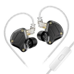 4레벨 튜닝 스위치가 장착된 이어 모니터 헤드폰의 KZ ZS10 PRO 2 1DD 4BA 하이브리드 게이밍 이어버드 하이파이 오디오 파일 IEM 이어폰 음악가/무대 모니터링을 위한 스튜디오급 사운드 마이크 포함 검은색