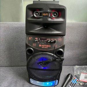 휴대용 노래방 기계 홈라오케 고출력 블루투스 스피커 야외 LED 트롤리 케이스 FM 라디오 홈 오디오 시스템 유선 마이크 가정 2000W