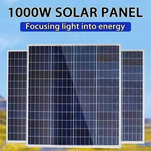 500W1000W 12V 태양광 전지 패널, 보조베터리 키트 100AController 가정용/캠핑/RV/자동차 고속 충전기용