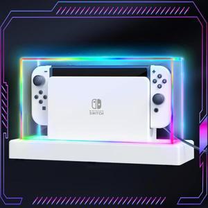 여러 LED 색상의 스위치 더스트 커버 라이트 베이스  Switch/OLED 아크릴 호환 가능