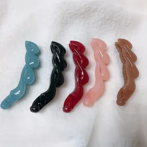 여성 올림 머리 포니테일 헤어 예쁜 바나나 핀
