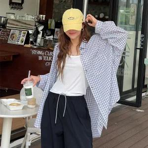 [난닝구] 라토밀 오버핏체크셔츠