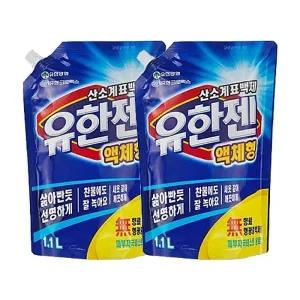 유한젠 산소표백제 액체형 리필 1.1L x2