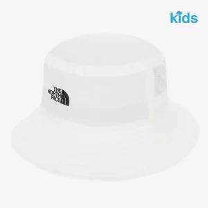 노스페이스 키즈 모자 여름 시어서커 버킷햇 NE3HR00 화이트